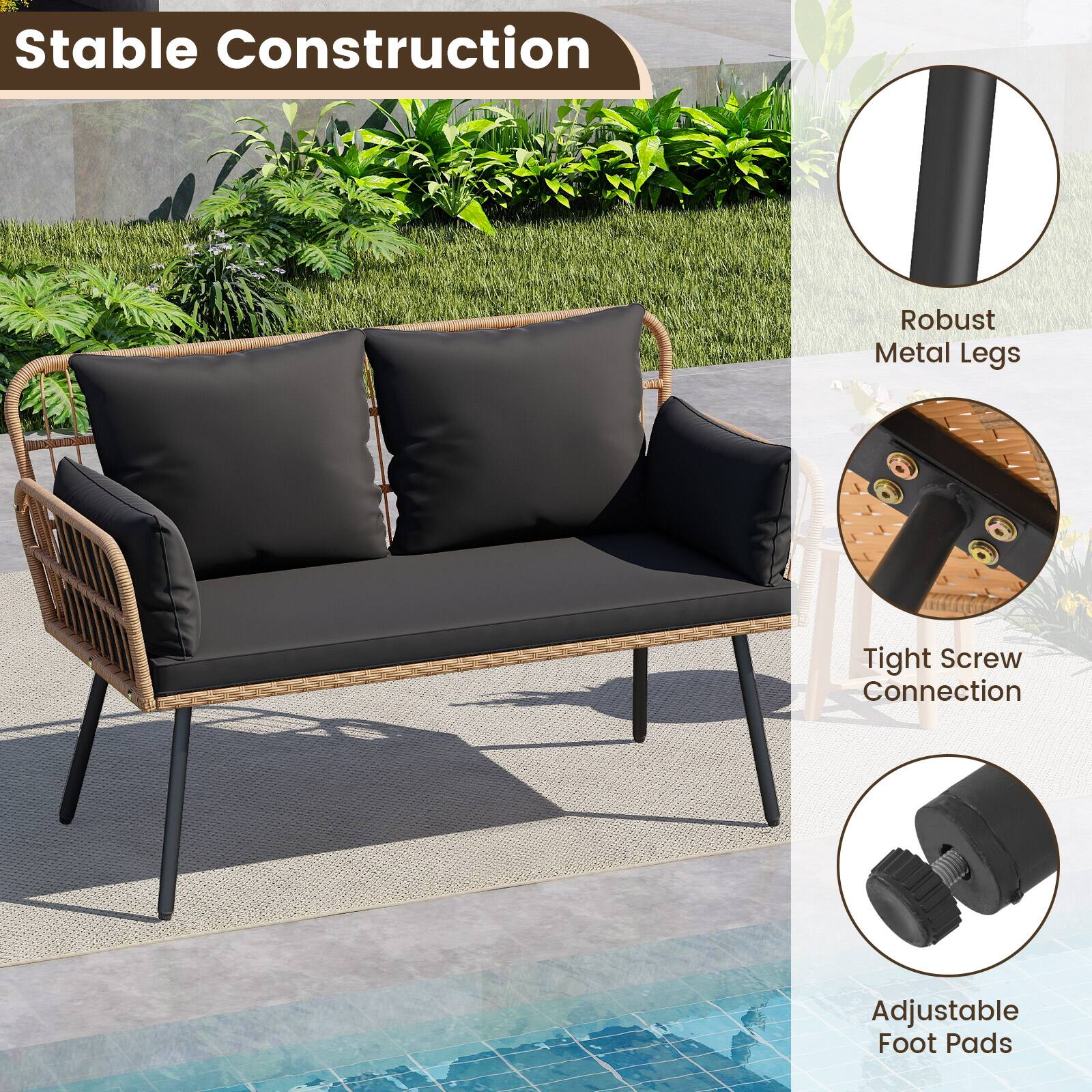 Stable Construction

- Robust Metal Legs
- Tight Screw Connection
- Adjustable Foot Pads