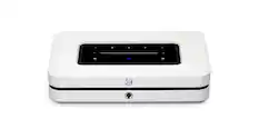 Front. Bluesound - NODE Wireless Hi-Res Streaming Media Player with ESS Sabre HiFi DAC - White.