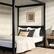 Alt View 20. Walker Edison - Minimalist Slatted Solid Wood Canopy Queen Bedframe - Black.