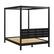 Alt View 24. Walker Edison - Minimalist Slatted Solid Wood Canopy Queen Bedframe - Black.