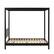Alt View 31. Walker Edison - Minimalist Slatted Solid Wood Canopy Queen Bedframe - Black.