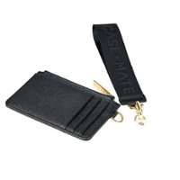 Case-Mate - Essential Strap with Wallet for Most Cell Phones - Black - Front_Zoom