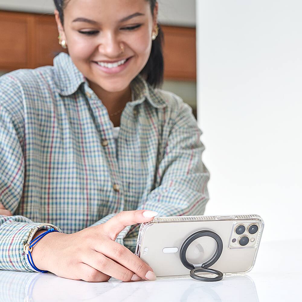 Alt View 12. Case-Mate - Magnetic Ring Stand with MagSafe for Select Apple iPhones - Matte Black.