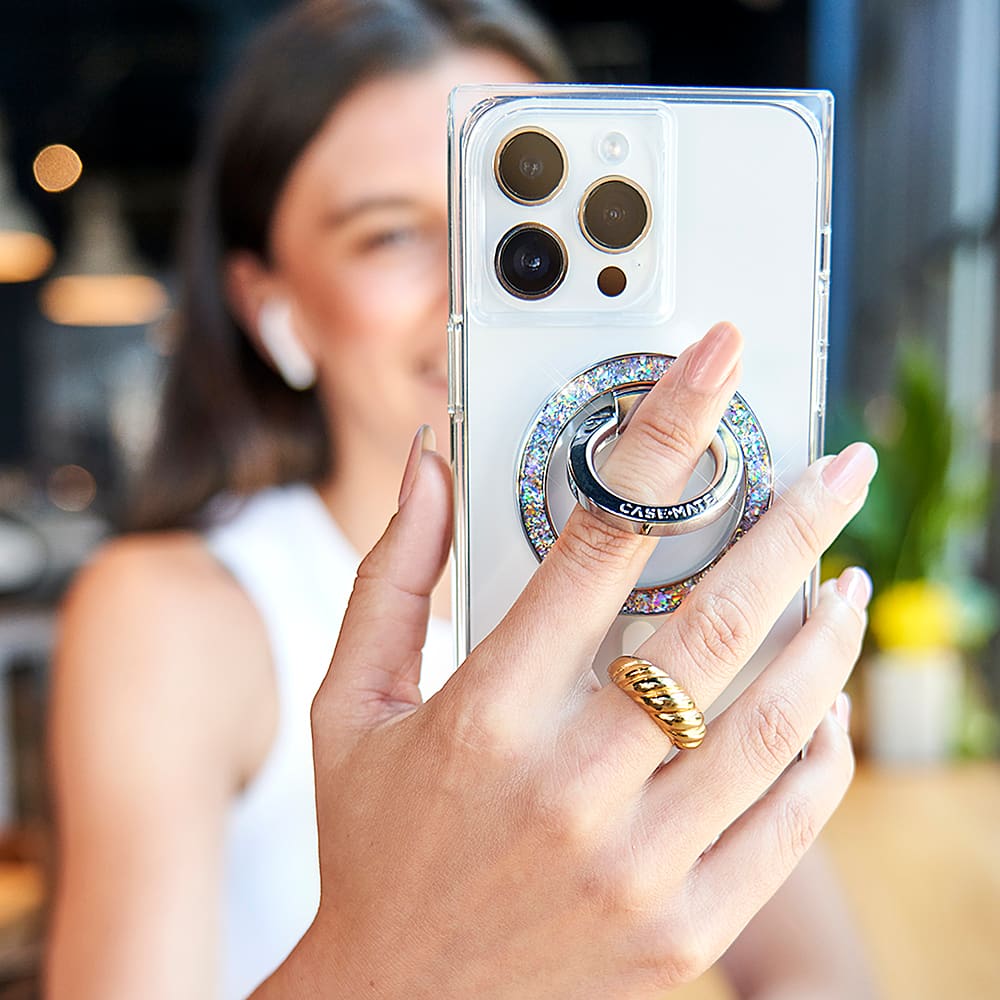 Alt View 12. Case-Mate - Magnetic Ring Stand with MagSafe for Select Apple iPhones - Twinkle Disco.