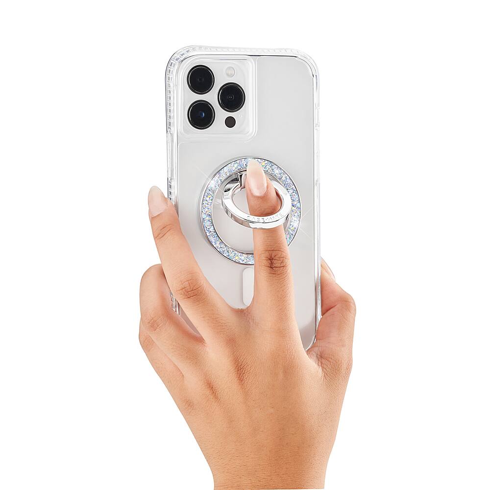 Left. Case-Mate - Magnetic Ring Stand with MagSafe for Select Apple iPhones - Twinkle Disco.
