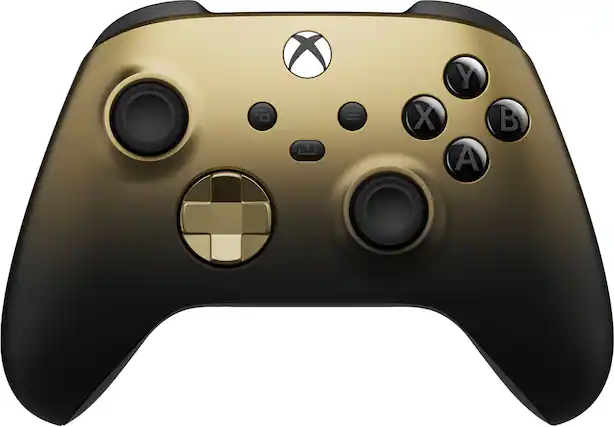 Front. Microsoft - Xbox Wireless Controller for Xbox Series X, Xbox Series S, Xbox One, Windows Devices - Gold Shadow Special Edition.