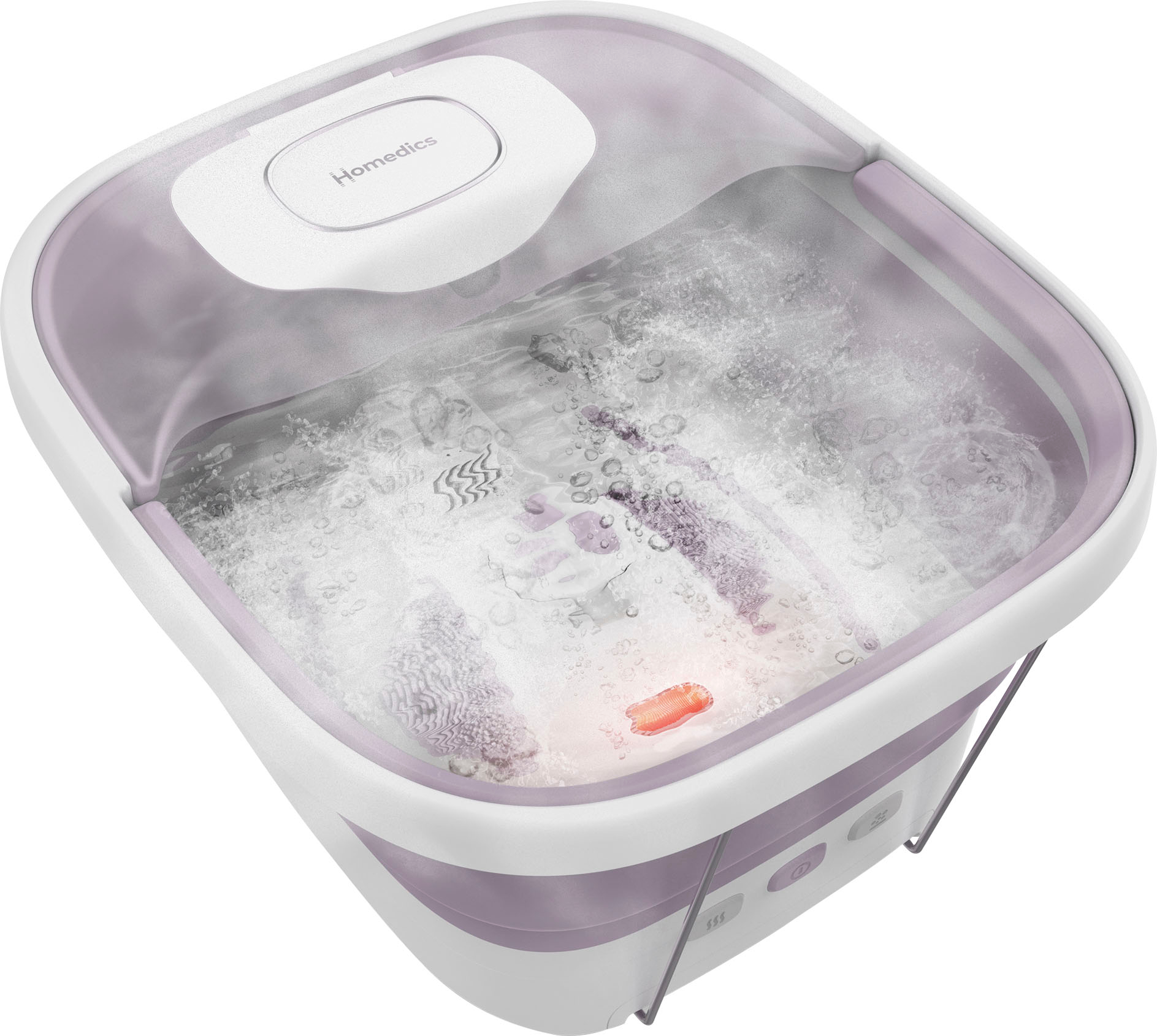 Angle View: Homedics - Smart Space Deluxe Footbath with Heat Boost - White