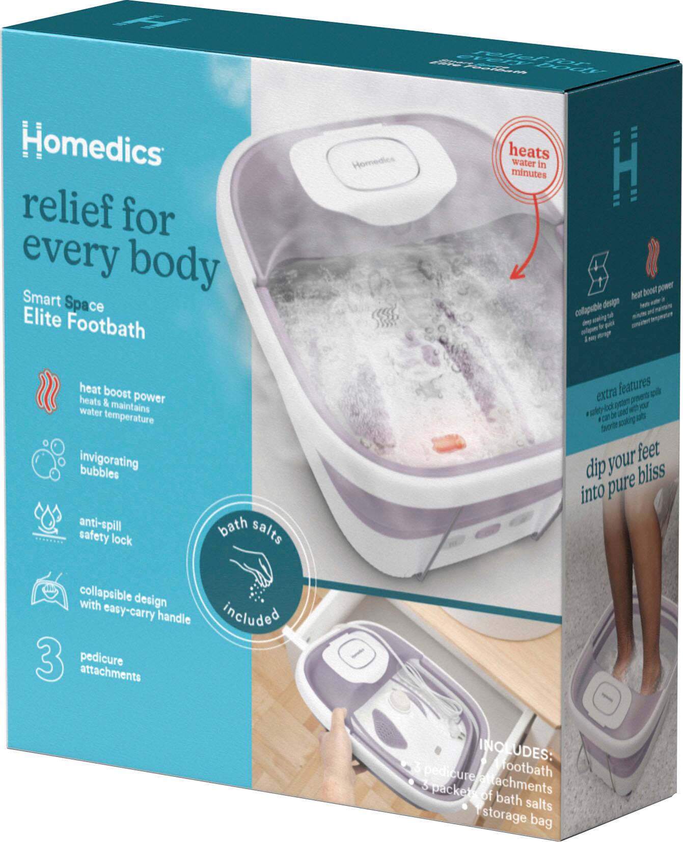 Alt View 17. Homedics - Smart Space Deluxe Footbath with Heat Boost - White.