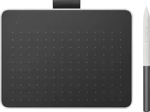 Front. Wacom - One Small 7.4" x 5.6" Bluetooth Graphics Drawing Tablet - White.