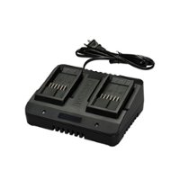 WORX - 20V Power Share and 18V Li-Ion Dual Port Battery Charger - Black - Front_Zoom