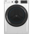 Front. GE - 5.0 Cu. Ft. Stackable Smart Front Load Washer with Steam and SmartDispense - White.