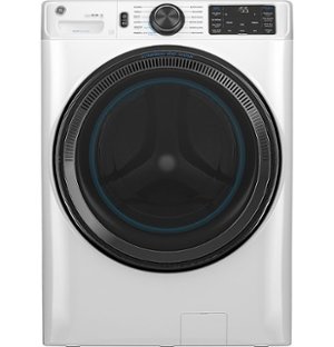 GE - 5.0 Cu. Ft. Stackable Smart Front Load Washer with Steam and SmartDispense - White