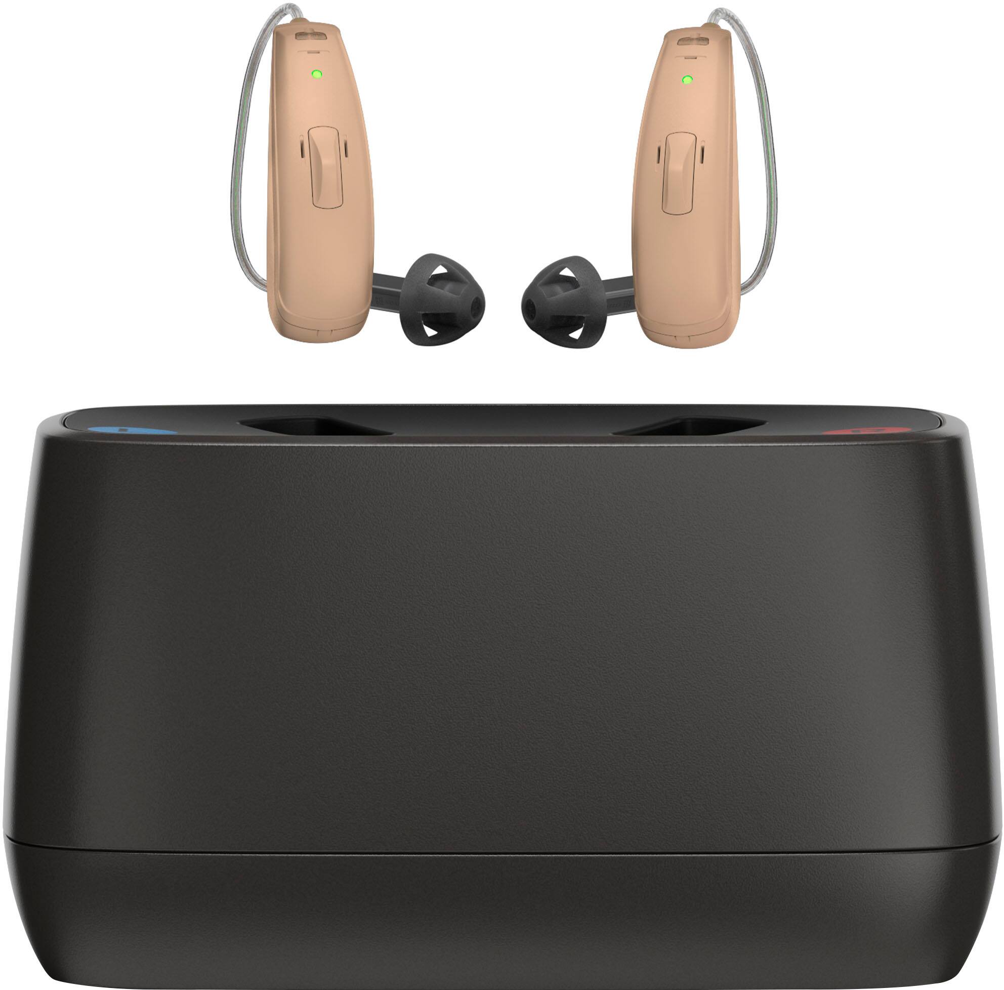 Angle. Jabra - Enhance Select 50R Rechargeable Hearing Aids - With Remote Professional Care and Bluetooth Streaming - Beige.