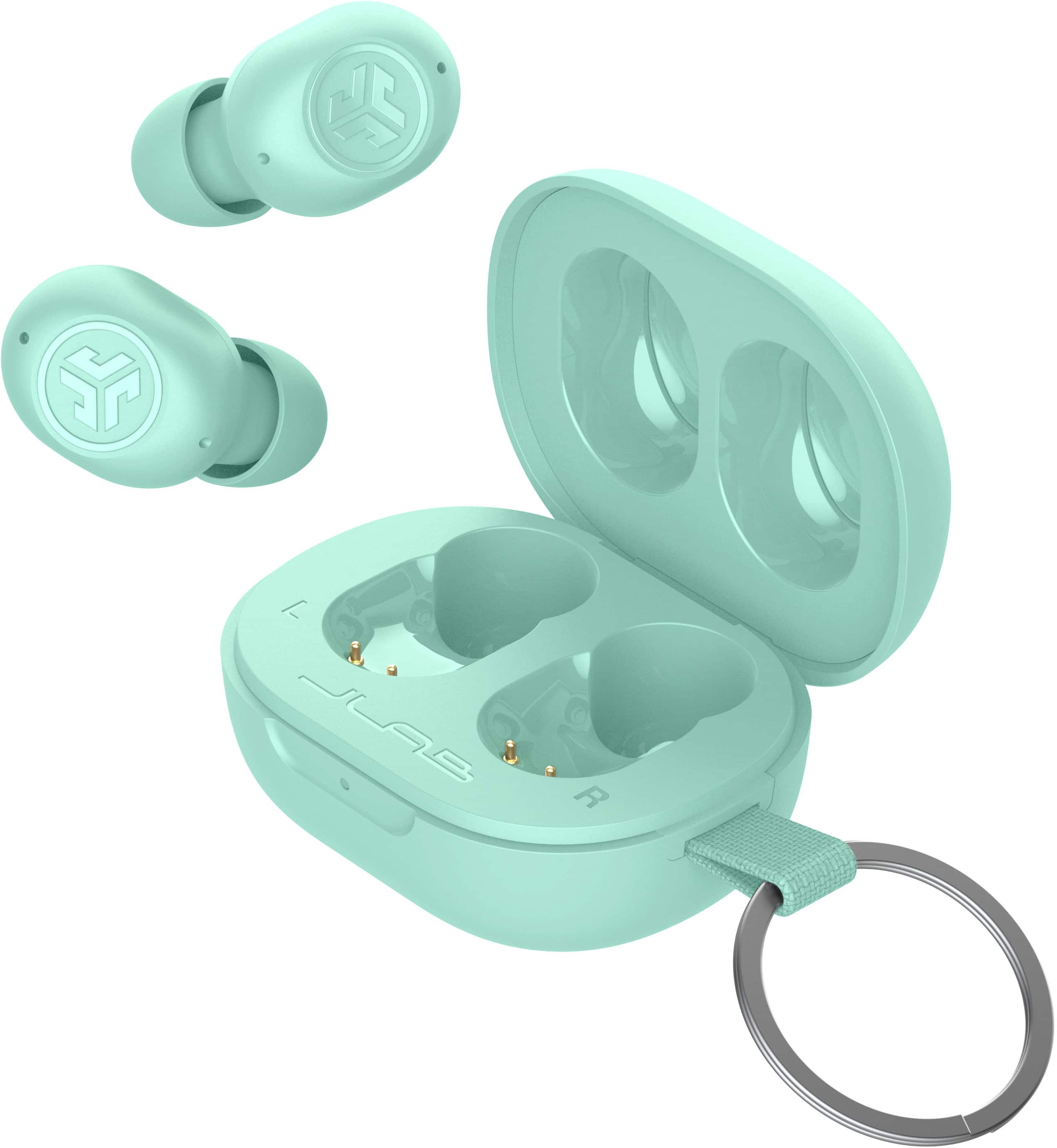 Angle. JLab - JBuds Mini True Wireless Earbuds - Mint.