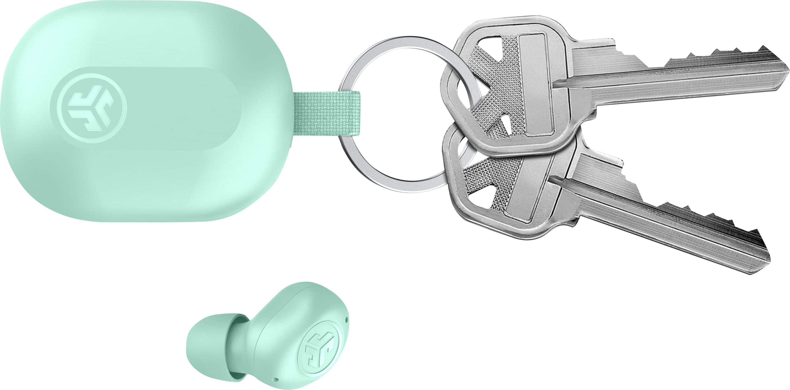 Front. JLab - JBuds Mini True Wireless Earbuds - Mint.