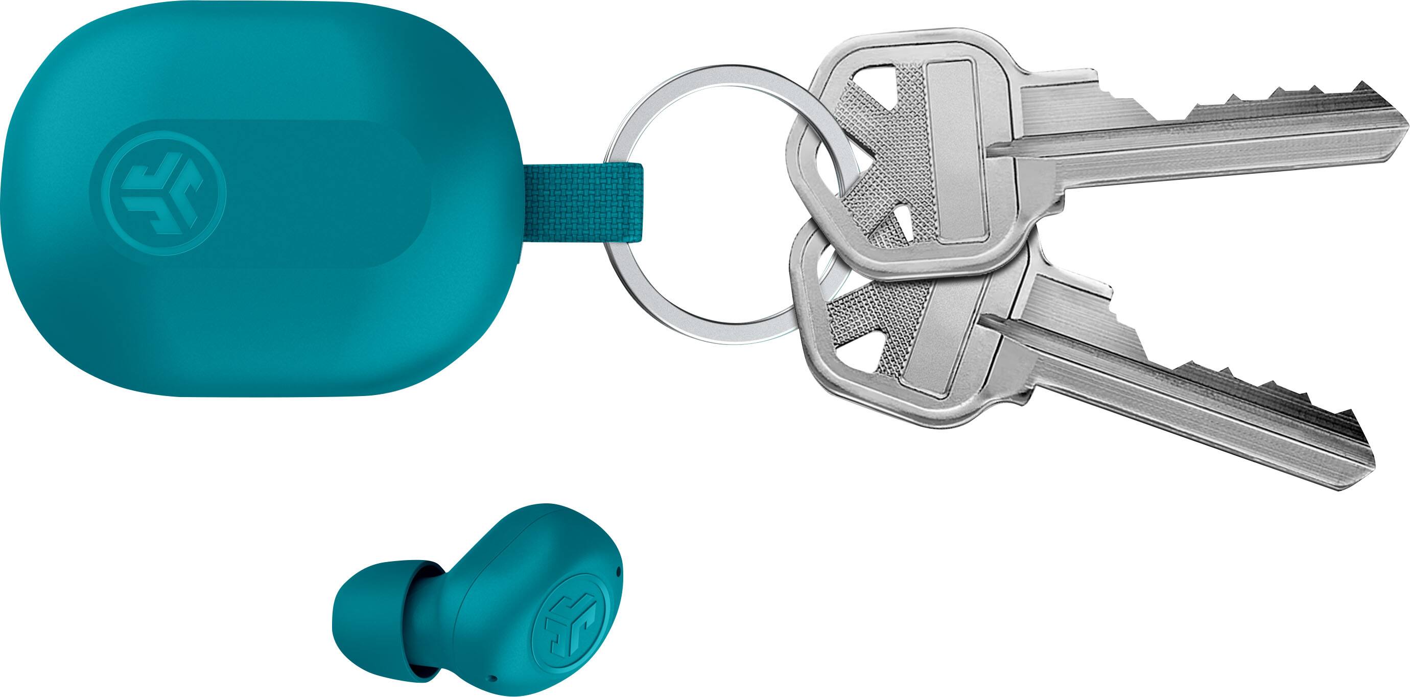 Front. JLab - JBuds Mini True Wireless Earbuds - Aqua.