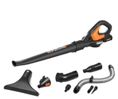WORX - WG545.1 20V AIR 120 MPH Cordless Handheld Blower (1 x 2.0 Ah Battery and 1 x Charger) - Black - Front_Zoom