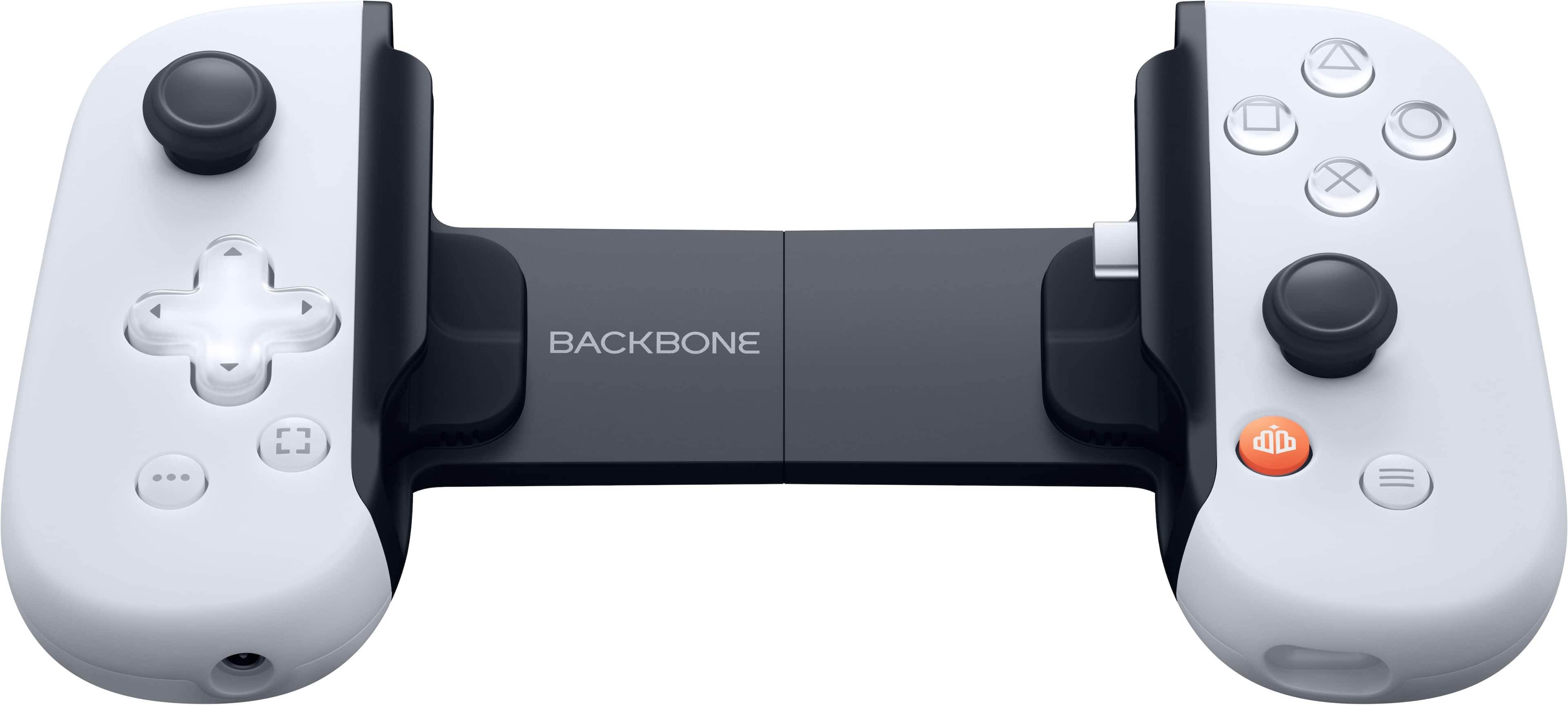 Back. Backbone - One - PlayStation Edition (USB-C) - Mobile Gaming Controller for iPhone 15 Series and Android - 2nd Generation - White.