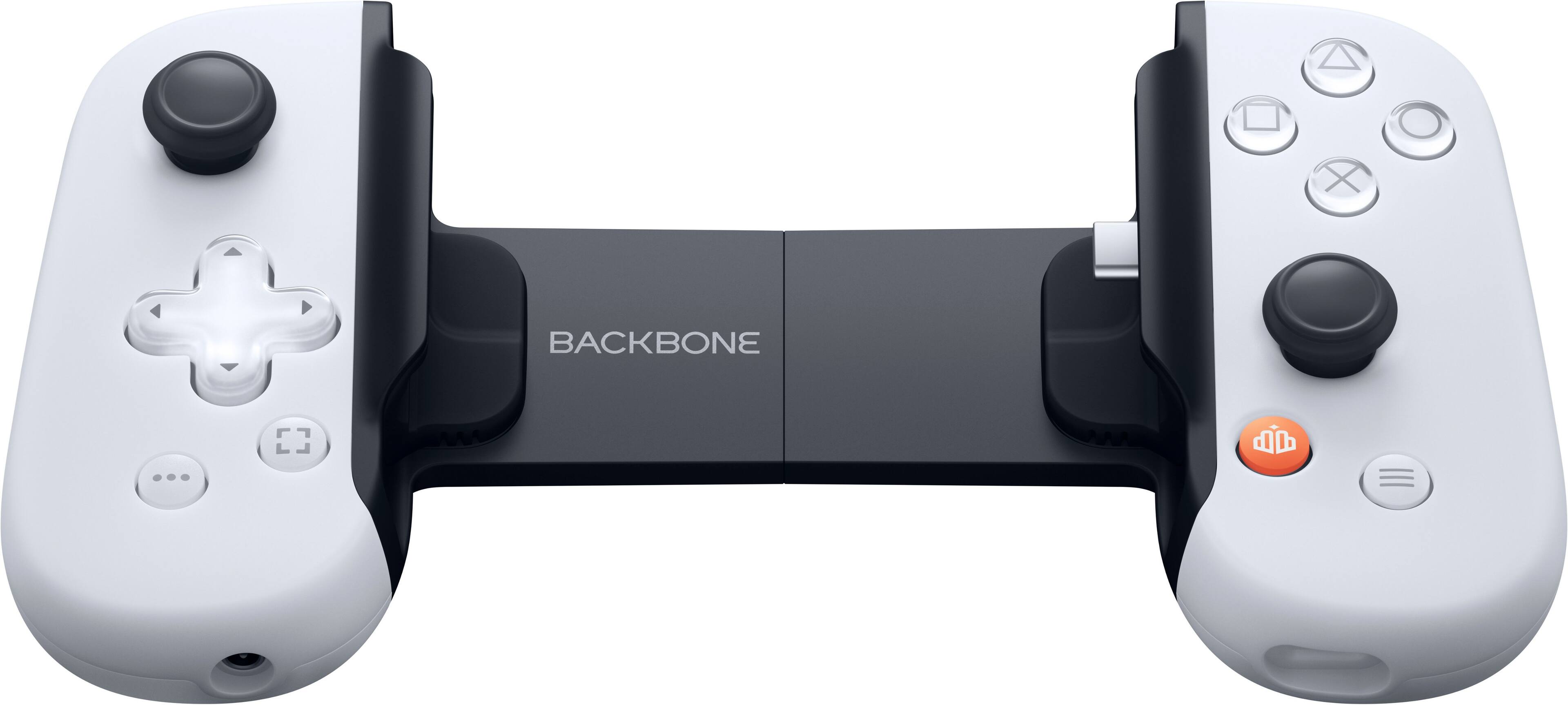Back. Backbone - One - PlayStation Edition (USB-C) - Mobile Gaming Controller for iPhone 15 Series and Android - 2nd Generation - White.