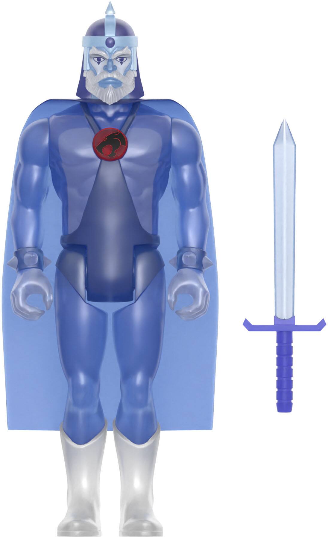 Angle. Super7 - ReAction 3.75 in Plastic ThunderCats Action Figure - Ghost Jaga - Multicolor.