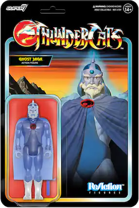 Front. Super7 - ReAction 3.75 in Plastic ThunderCats Action Figure - Ghost Jaga - Multicolor.