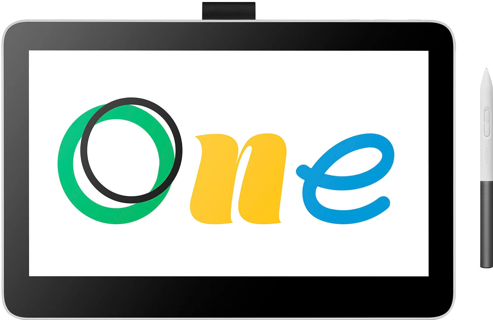 Wacom - One 13 Touch (2023 version) - 13.3" Pen & Touch Display Drawing Tablet - White - Front_Zoom