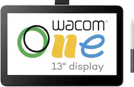 Wacom - One 13 Touch (2023 version) - 13.3" Pen & Touch Display Drawing Tablet - White