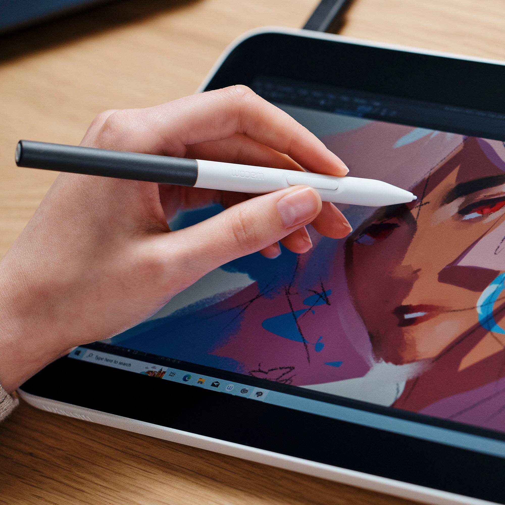 Alt View 13. Wacom - One 13 Touch (2023 version) - 13.3" Pen & Touch Display Drawing Tablet - White.