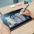Alt View 1. Wacom - One 13 Touch (2023 version) - 13.3" Pen & Touch Display Drawing Tablet - White.