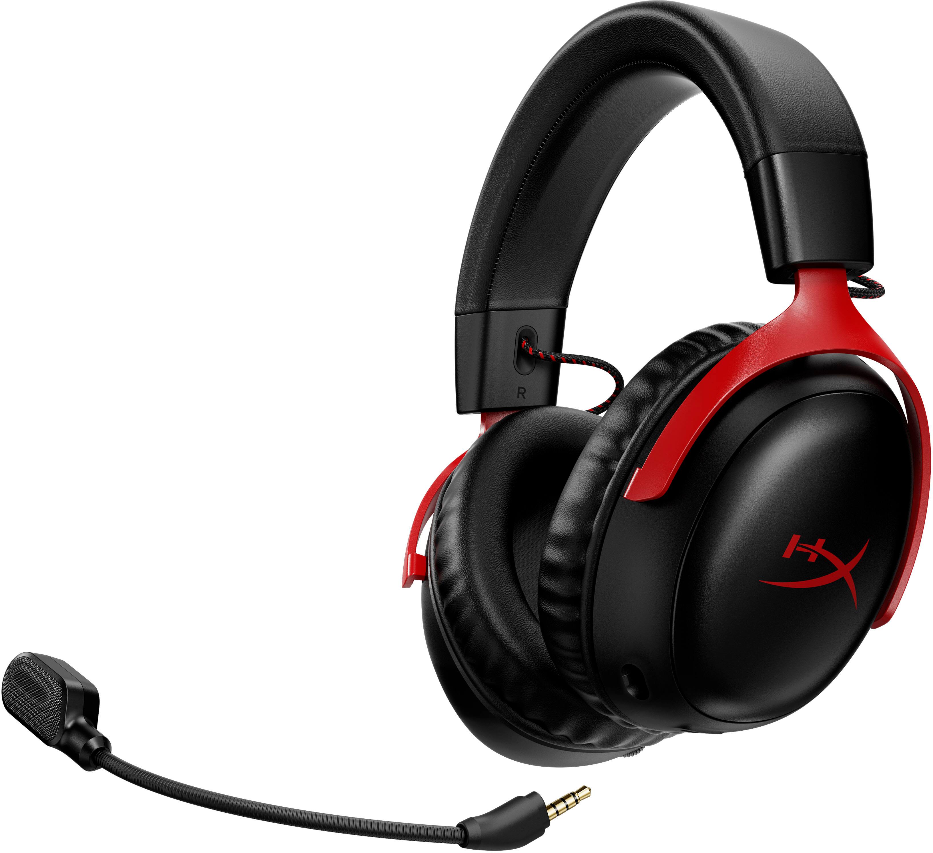 Alt View 11. HyperX - Cloud III Wireless Gaming Headset for PC, PS5, PS4, and Nintendo Switch - Black/Red.