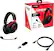 Alt View 15. HyperX - Cloud III Wireless Gaming Headset for PC, PS5, PS4, and Nintendo Switch - Black/Red.