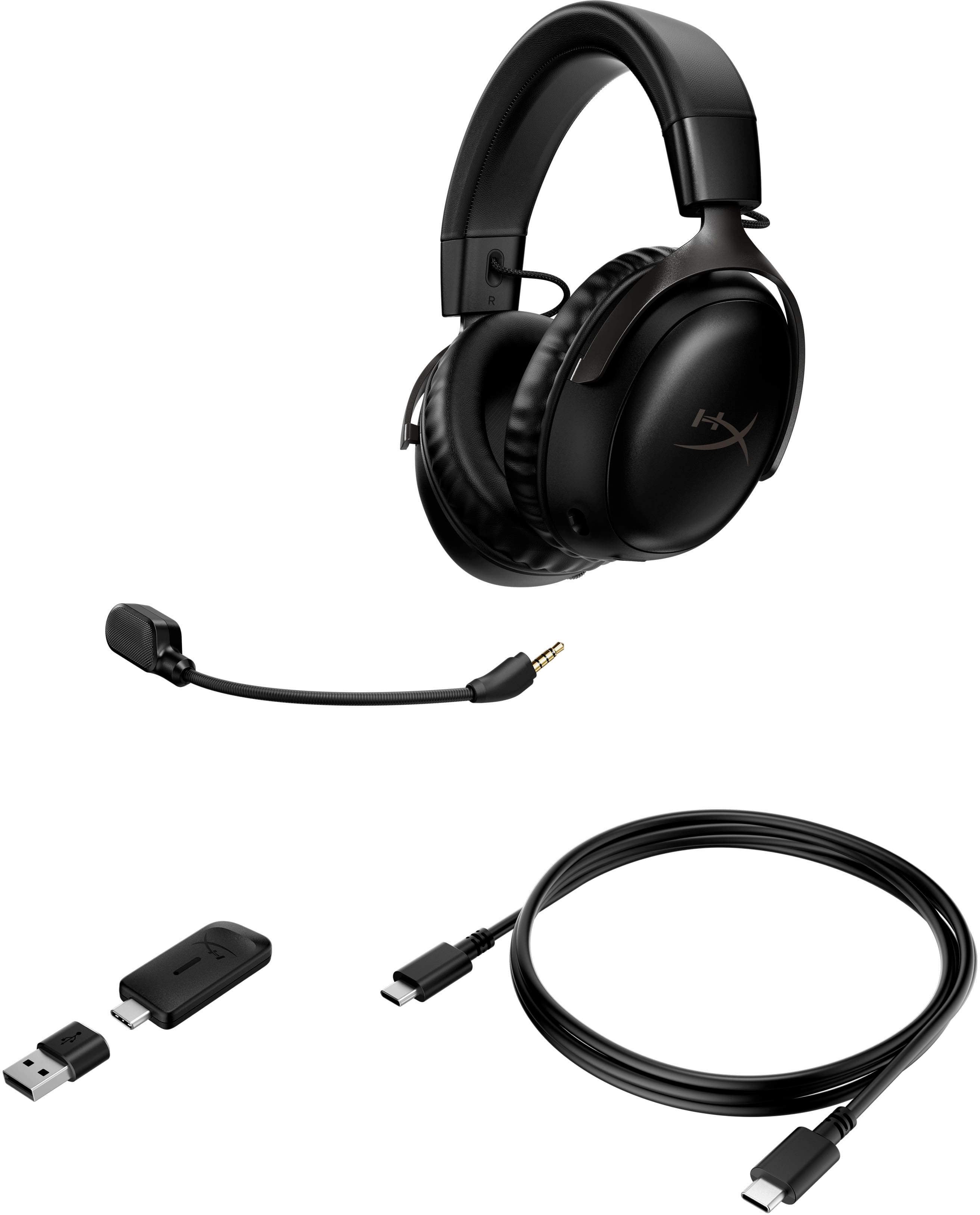 Alt View 14. HyperX - Cloud III Wireless Gaming Headset for PC, PS5, PS4, and Nintendo Switch - Black.