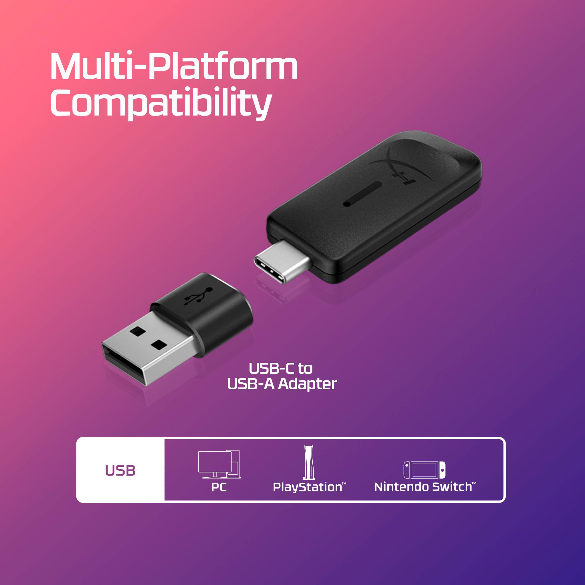 Multi-Platform Compatibility! USB-C to USB-A Adapter for USB, PC, PlayStation, and Nintendo Switch.