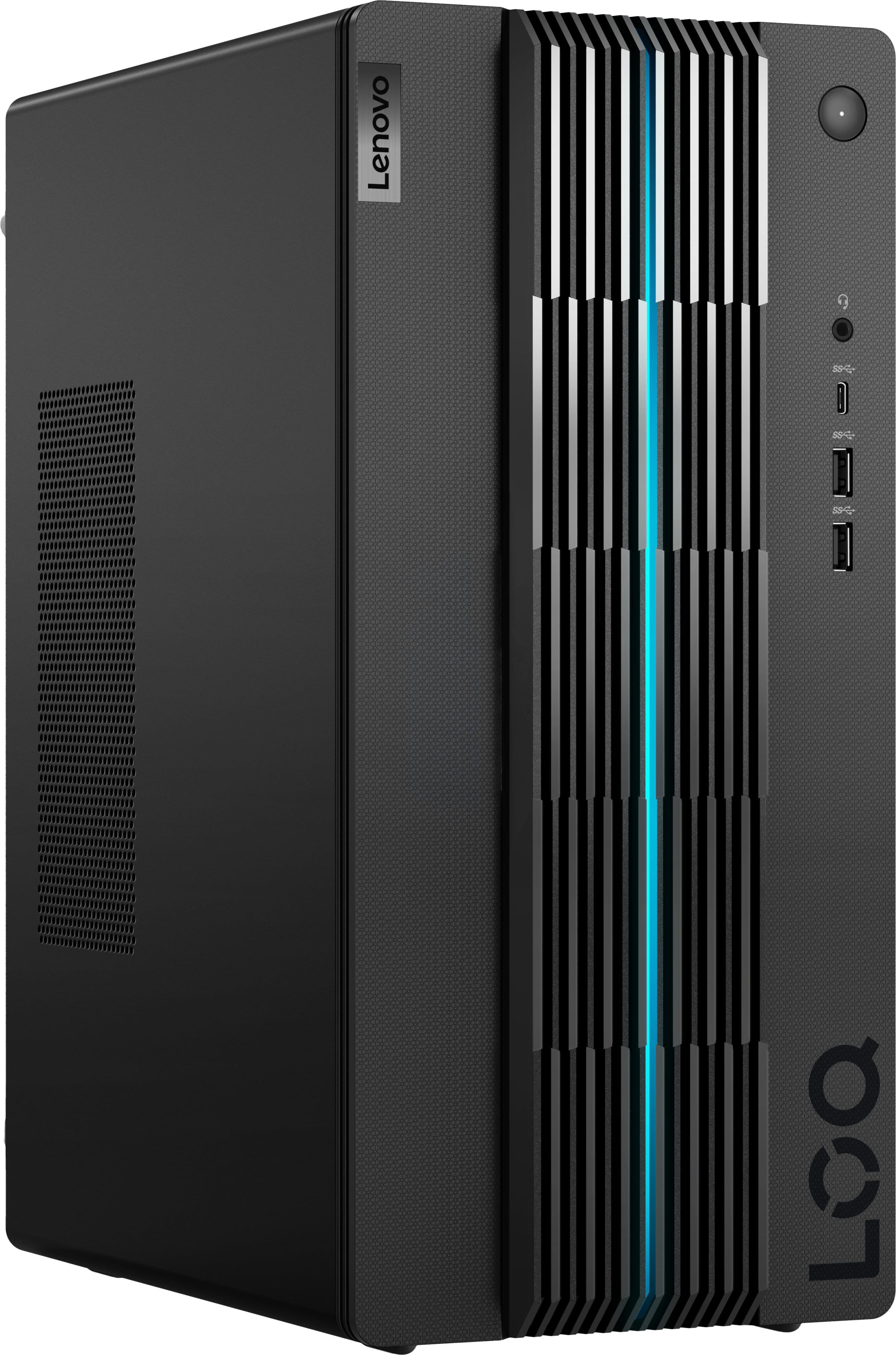 Angle. Lenovo - LOQ Tower Gaming Desktop - Intel Core i5-13400F - 16GB Memory - NVIDIA GeForce RTX 3050 8GB LHR - 512GB SSD - Ravel Black.