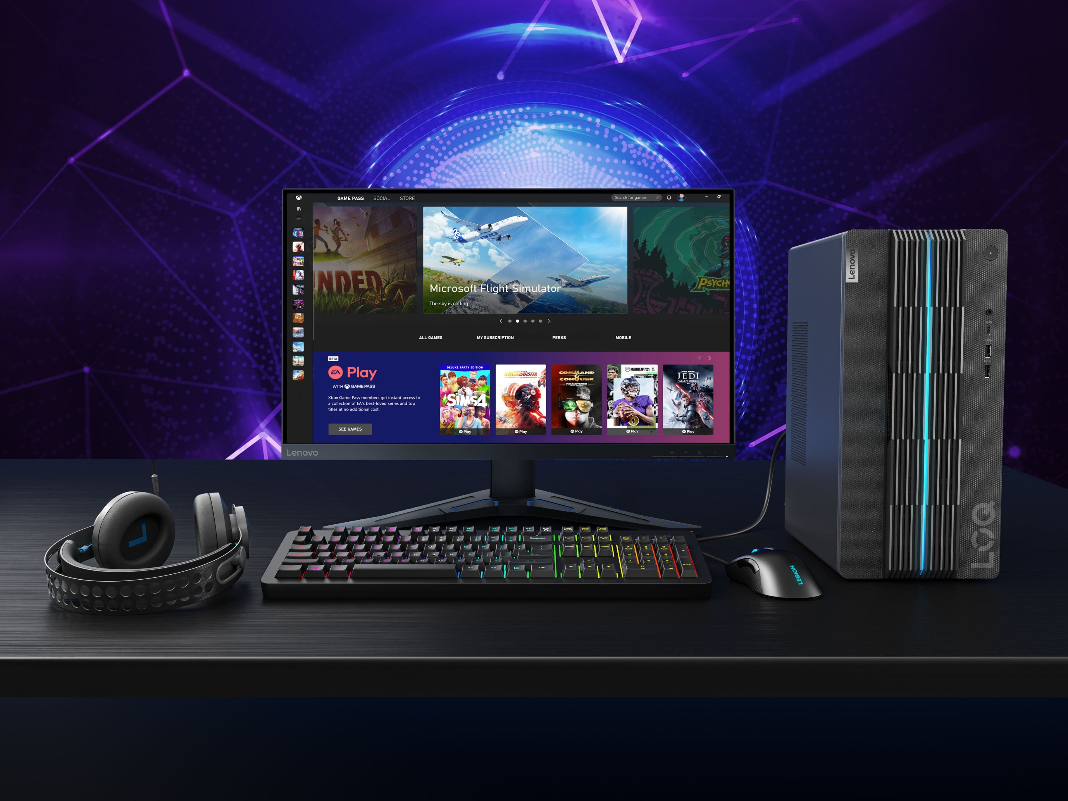 Alt View 2. Lenovo - LOQ Tower Gaming Desktop - Intel Core i5-13400F - 16GB Memory - NVIDIA GeForce RTX 3050 8GB LHR - 512GB SSD - Ravel Black.