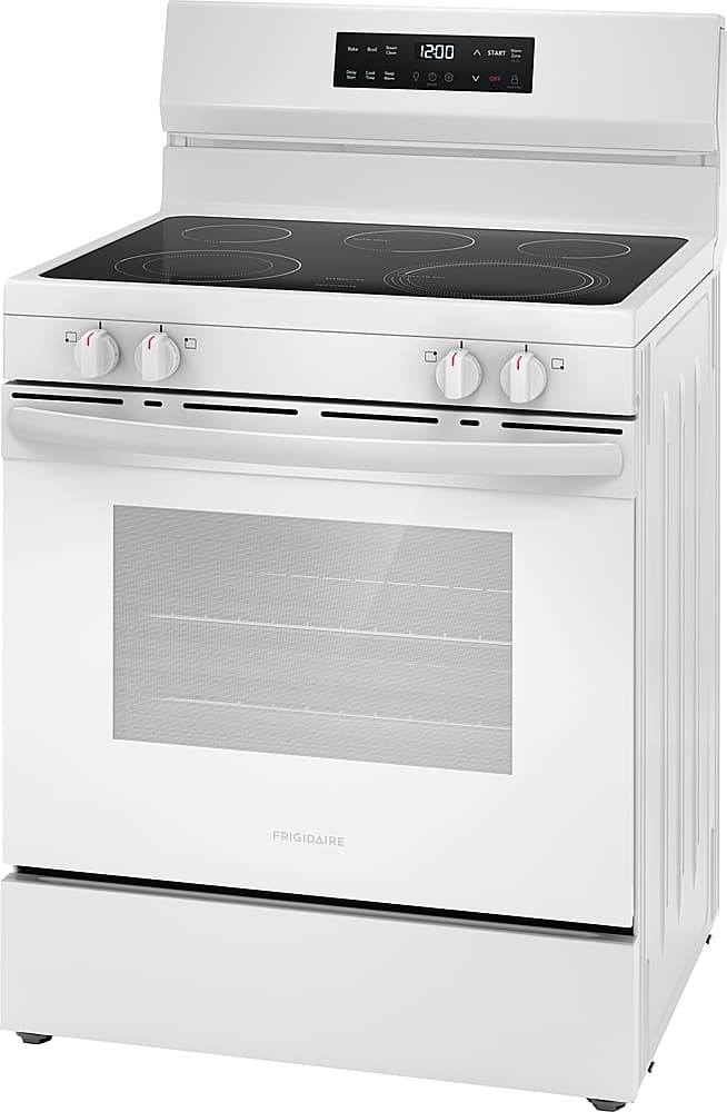 Angle. Frigidaire - 5.3 Cu. Ft. Freestanding Electric Range with EvenTemp - White.