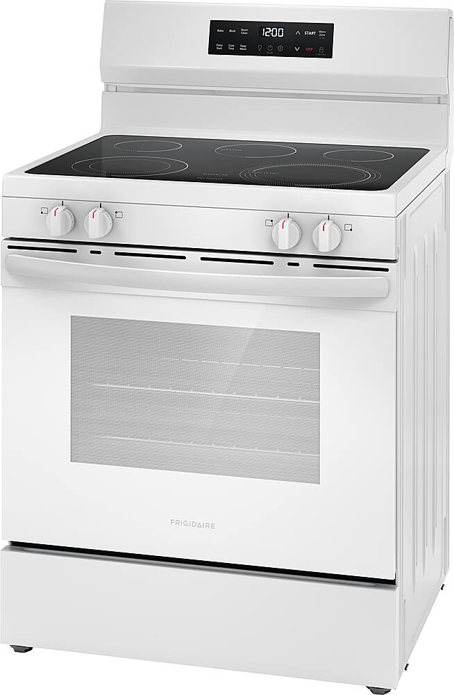 Angle. Frigidaire - 5.3 Cu. Ft. Freestanding Electric Range with EvenTemp - White.