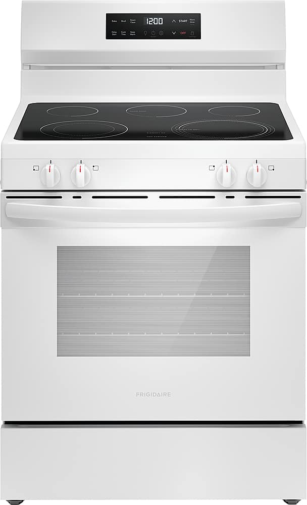 Frigidaire - 5.3 Cu. Ft. Freestanding Electric Range with EvenTemp - White - Front_Zoom