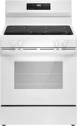 Front. Frigidaire - 5.3 Cu. Ft. Freestanding Electric Range with EvenTemp - White.