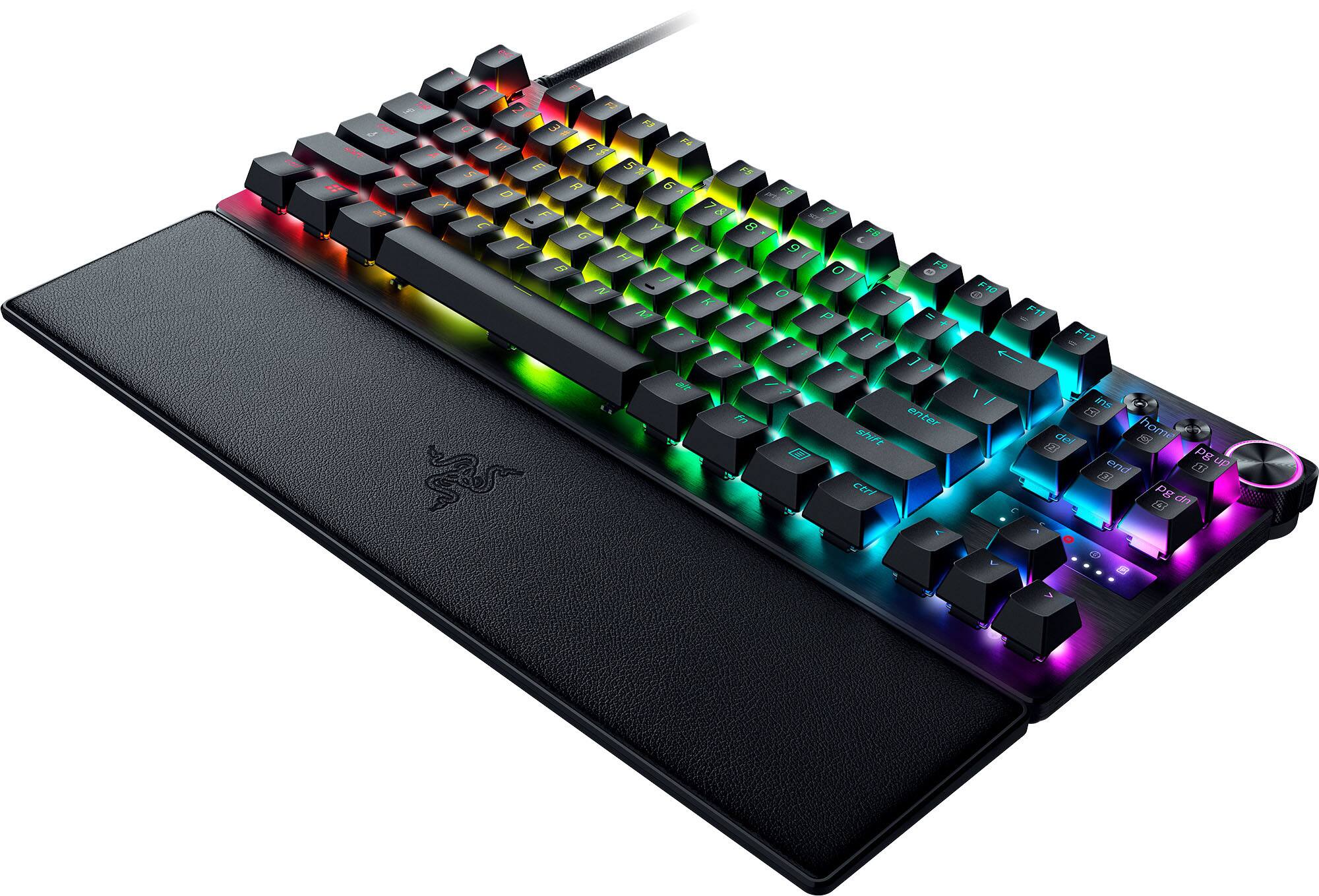 Razer Huntsman V2 Analog Gaming Keyboard: Adjustable Actuation via Analog  Optical Switches - Rapid Trigger Mode - Chroma RGB Lighting - Magnetic  Wrist