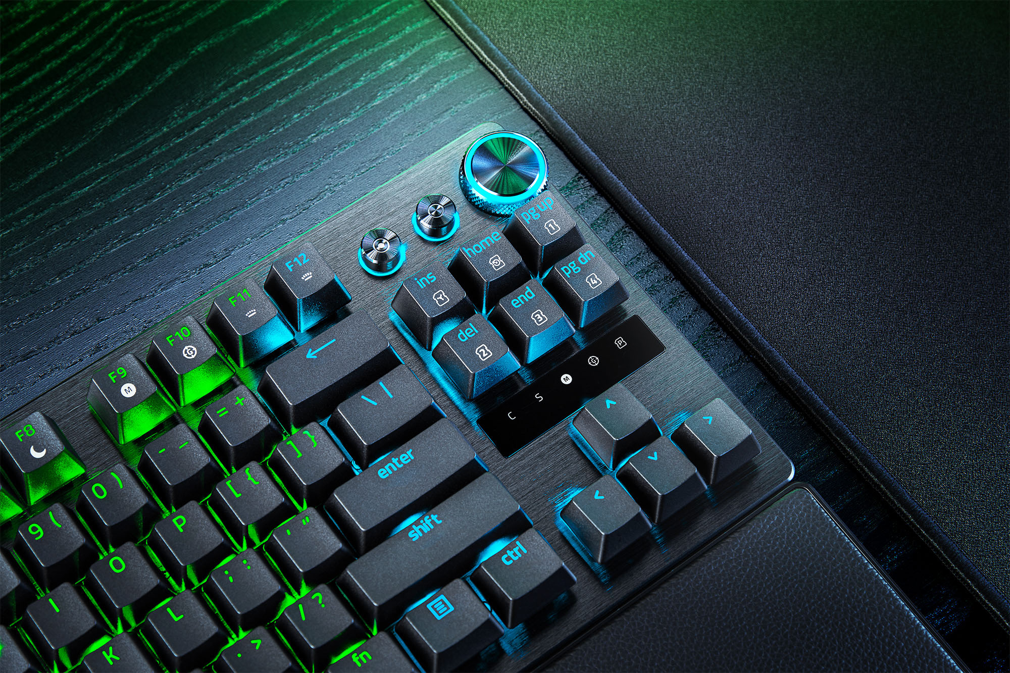 Razer Huntsman Tournament Edition Wired Optical PC Gaming Keyboard, 87 Key,  Green Keycaps, Black