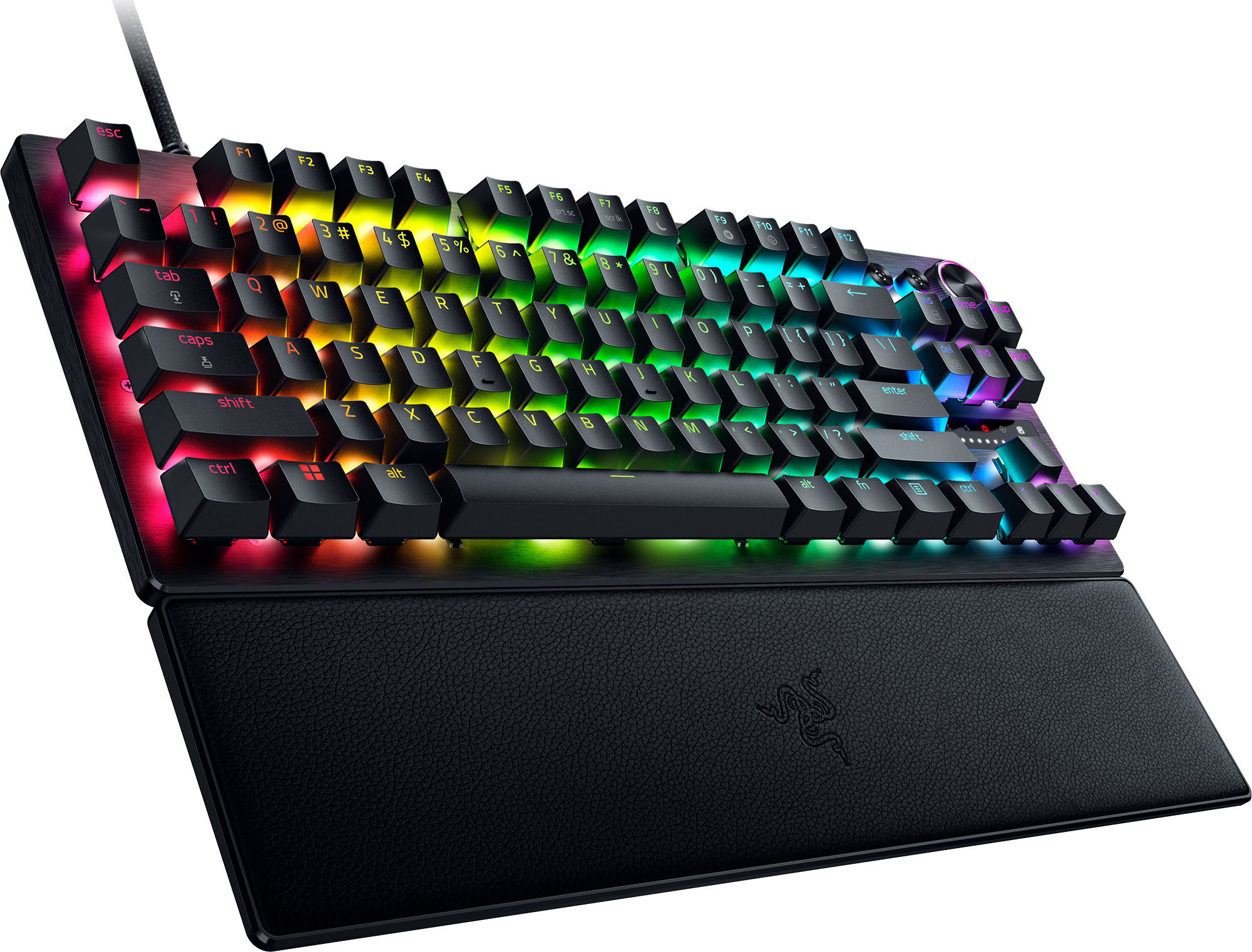 Razer Huntsman Tournament Edition Wired Optical PC Gaming Keyboard, 87 Key,  Green Keycaps, Black