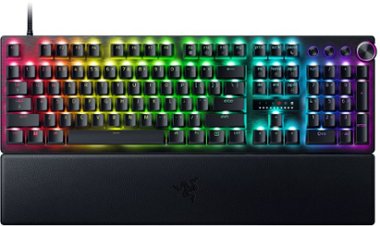 Razer - Huntsman V3 Pro Full Size Wired Analog Optical Esports Keyboard with Rapid Trigger and Adjustable Actuation - Black - Front_Zoom
