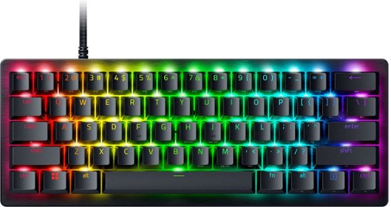 Front Zoom. Razer - Huntsman V3 Pro Mini 60% Wired Analog Optical Esports Keyboard with Rapid Trigger and Adjustable Actuation - Black.