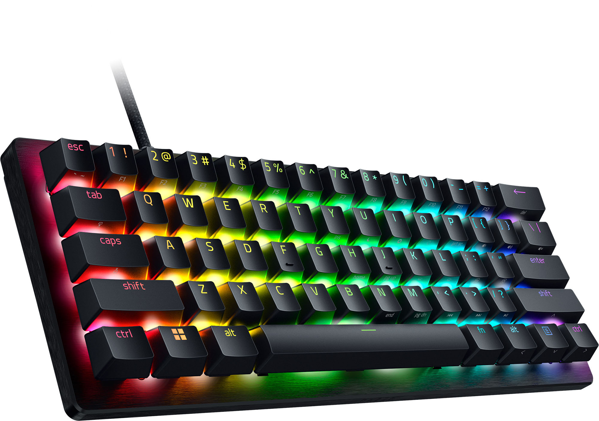  Razer Huntsman Mini 60% Analog Optical Gaming Keyboard with  Adjustable Actuation, Rapid Trigger Mode, RGB Lighting - Portable 60% Form  Factor : Electronics
