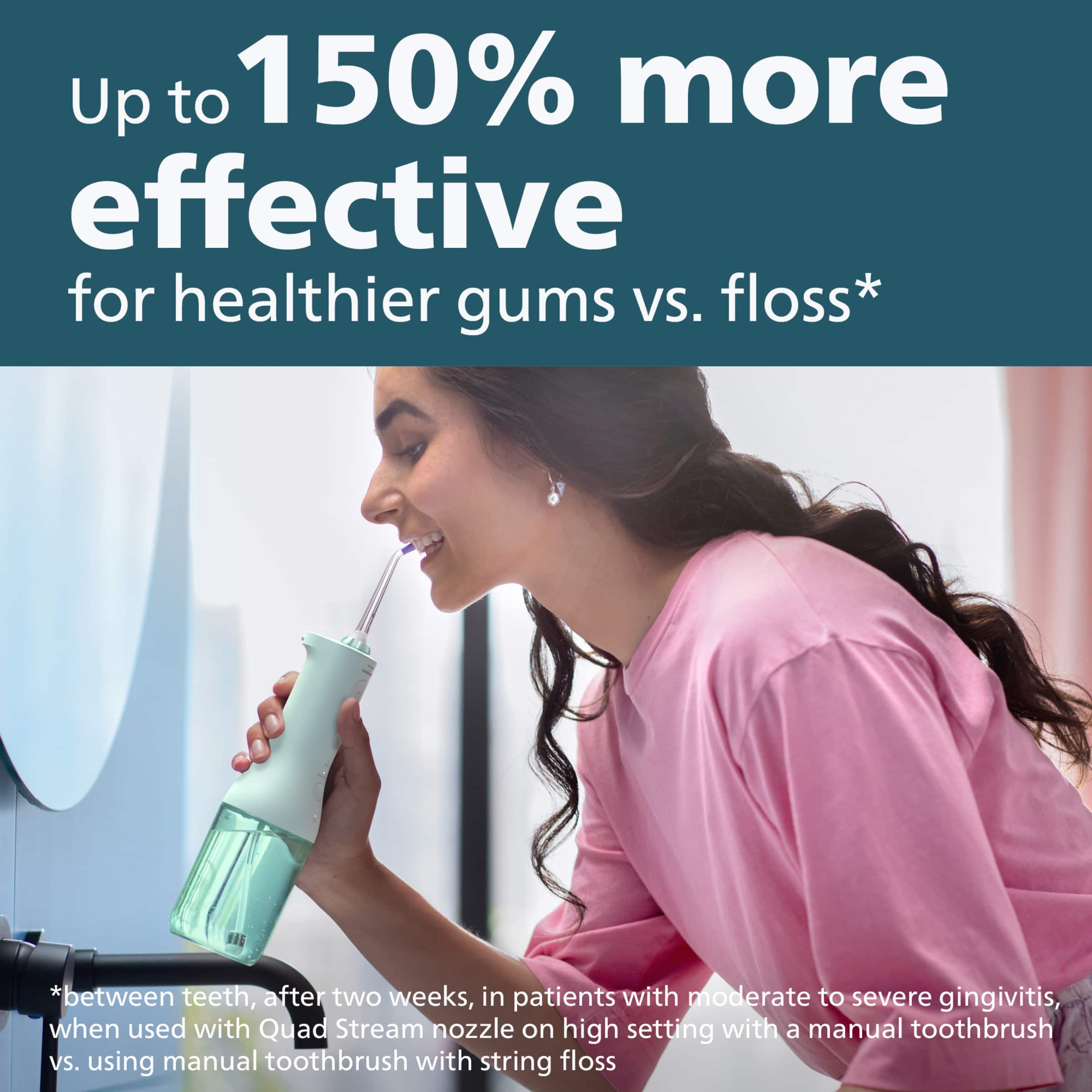 Alt View 27. Philips Sonicare - Philips Sonicare Cordless Power Flosser 3000 - Mint.