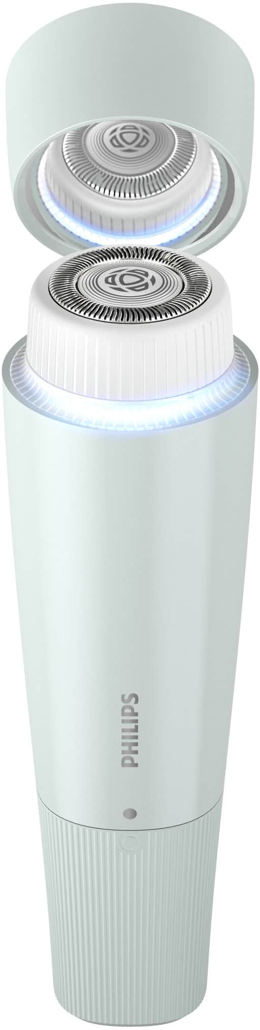 Angle. Philips - Philips Series 5000 Facial Hair Remover - Mint Green.