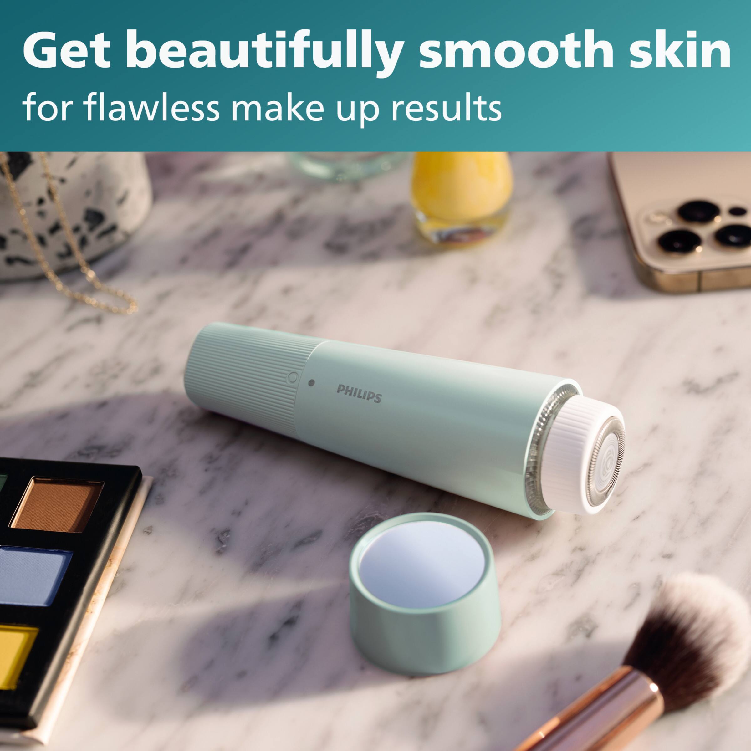 Get beautifully smooth skin for flawless make up results with Philips.