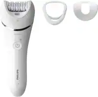 Philips - Epilator Series 8000 for Women - White With Silver Accent - Angle_Zoom