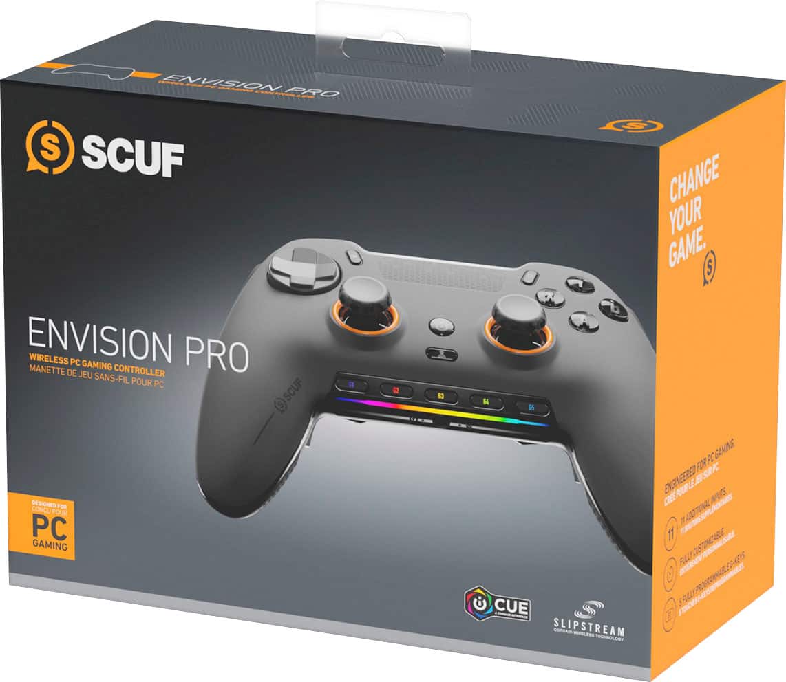 Alt View 12. SCUF - ENVISION PRO Wireless Gaming Controller for PC - Steel Gray.